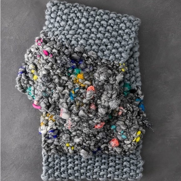 Accessories - Chunky multicolor Merino wool scarf